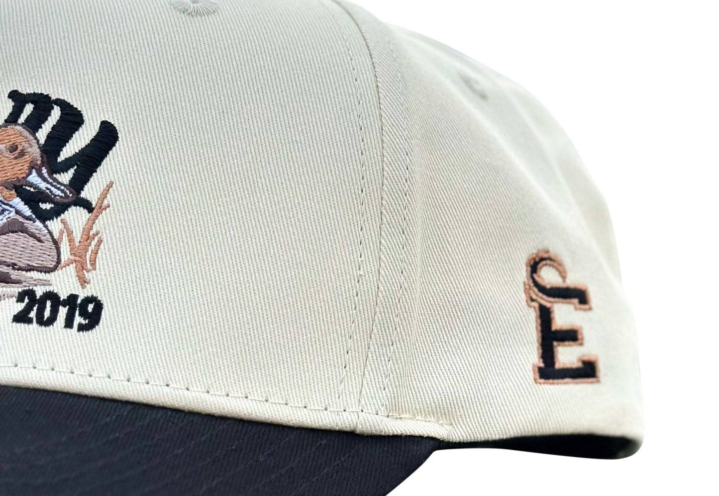 Mens Cream/Black "Sprig" Trucker