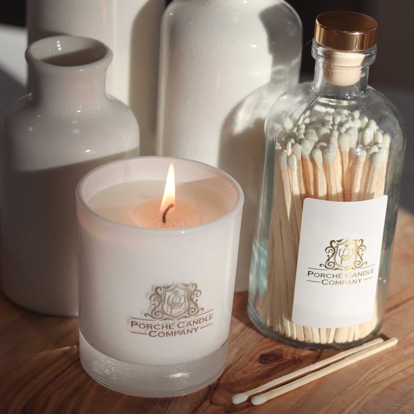 Porche Luxury 8oz Candle and Match set.