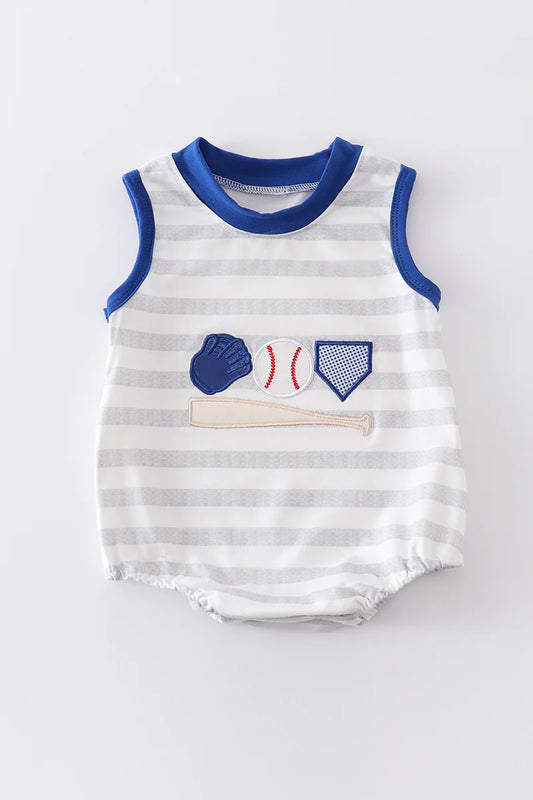 boys baseball applique bubble