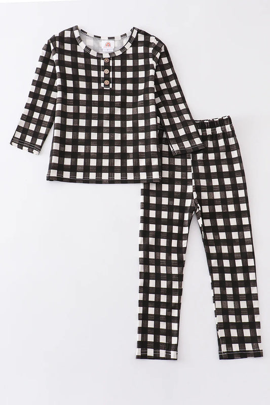 Black checkered pajamas