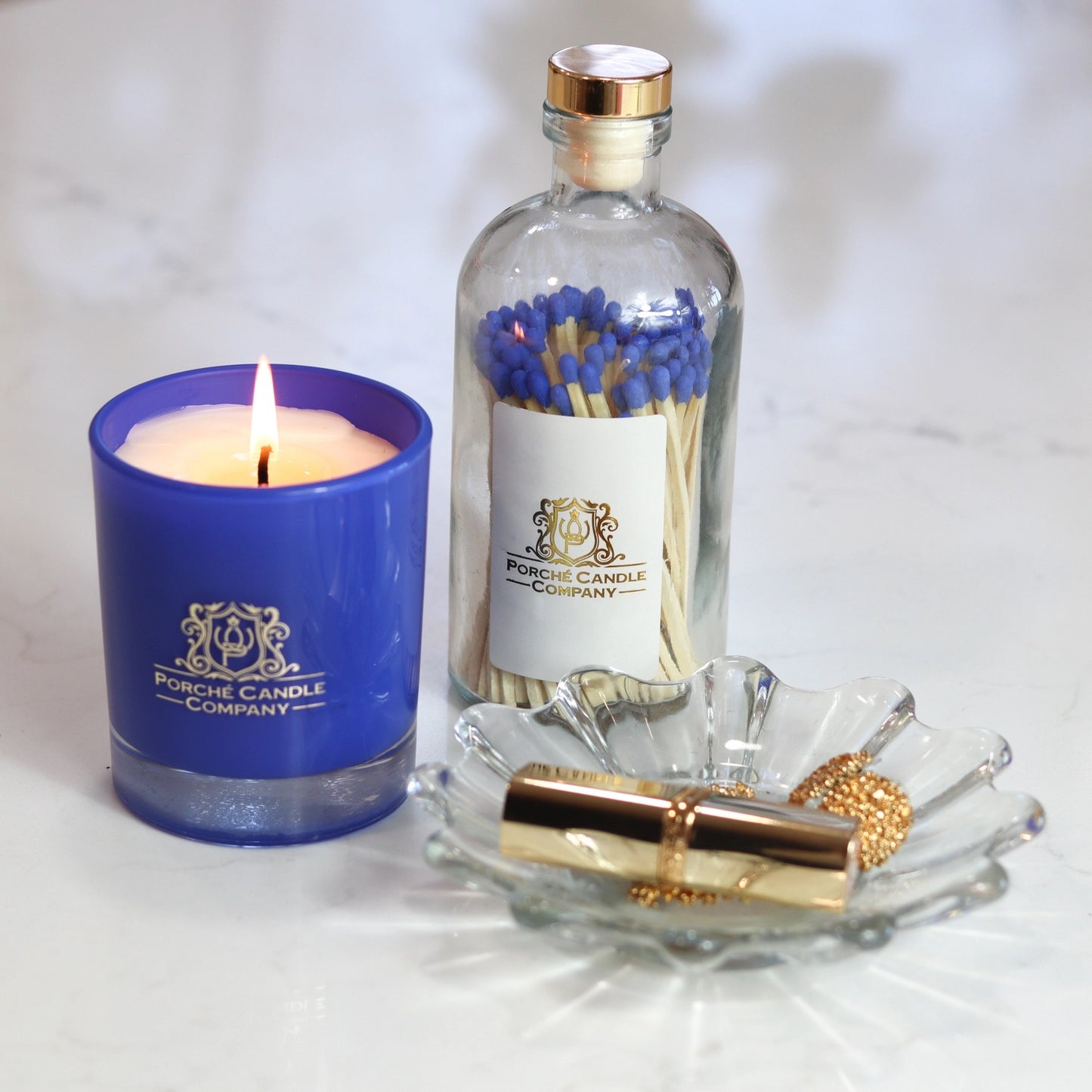 Porche Luxury 8oz Candle and Match set.