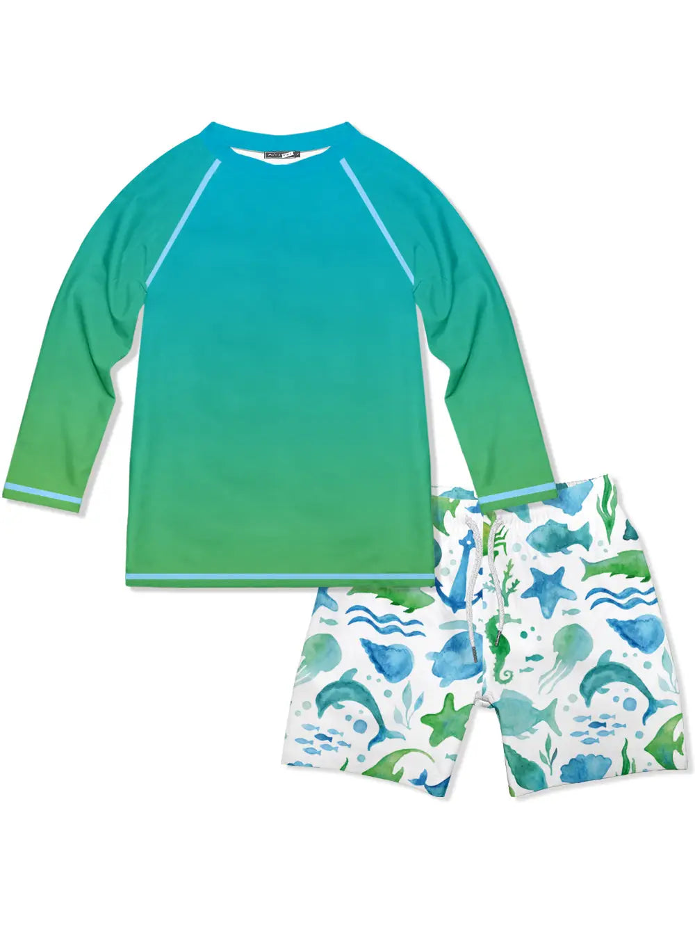 Boys long sleeve rashguard set