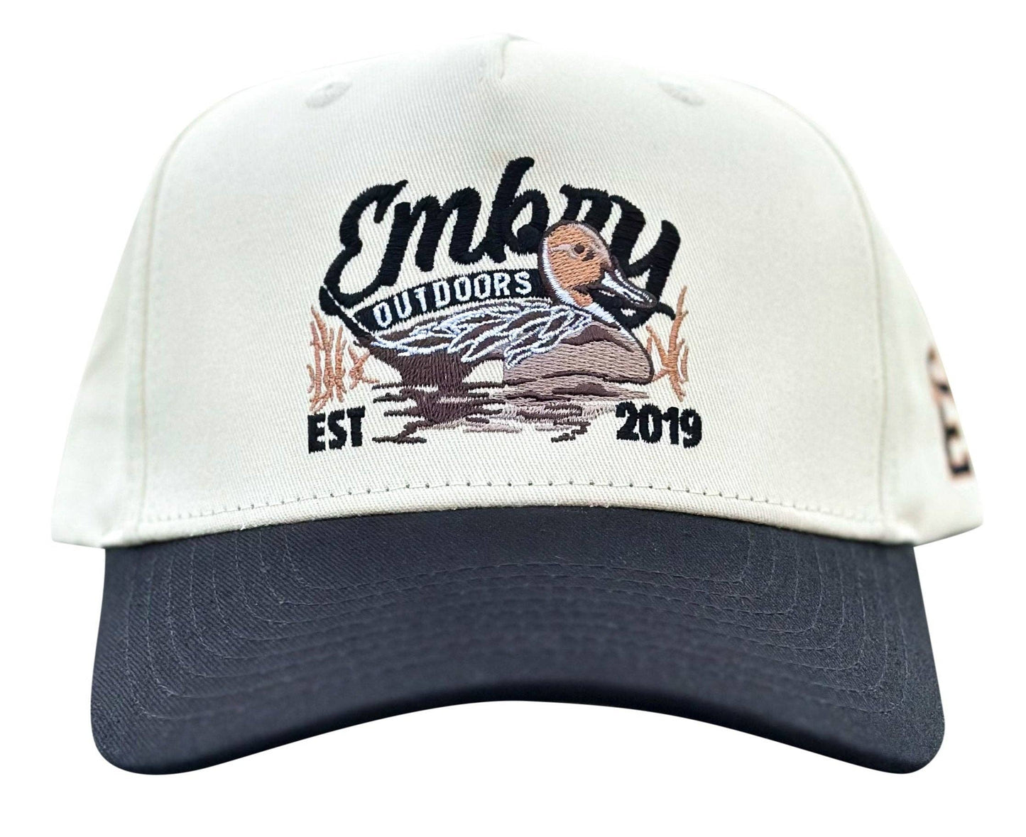 Mens Cream/Black "Sprig" Trucker