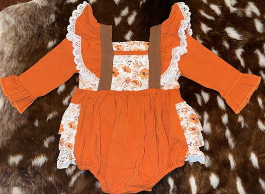 girls fall romper