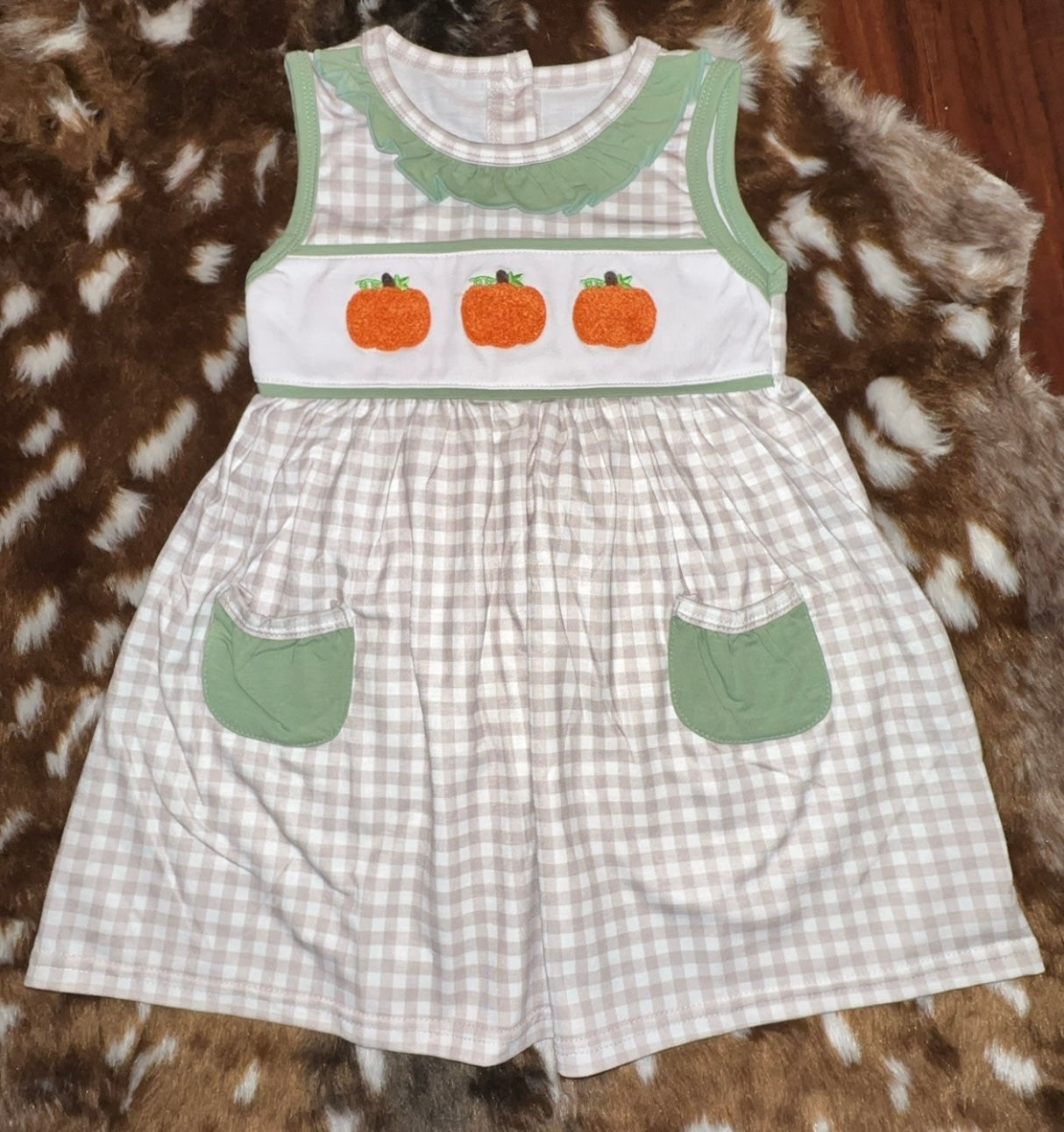 gingham pumpkin dress