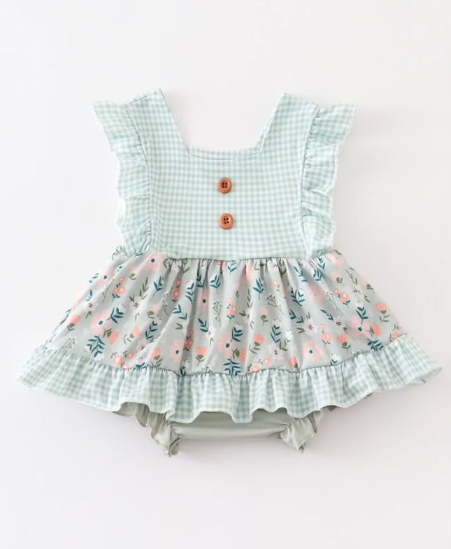 baby girl floral bubble