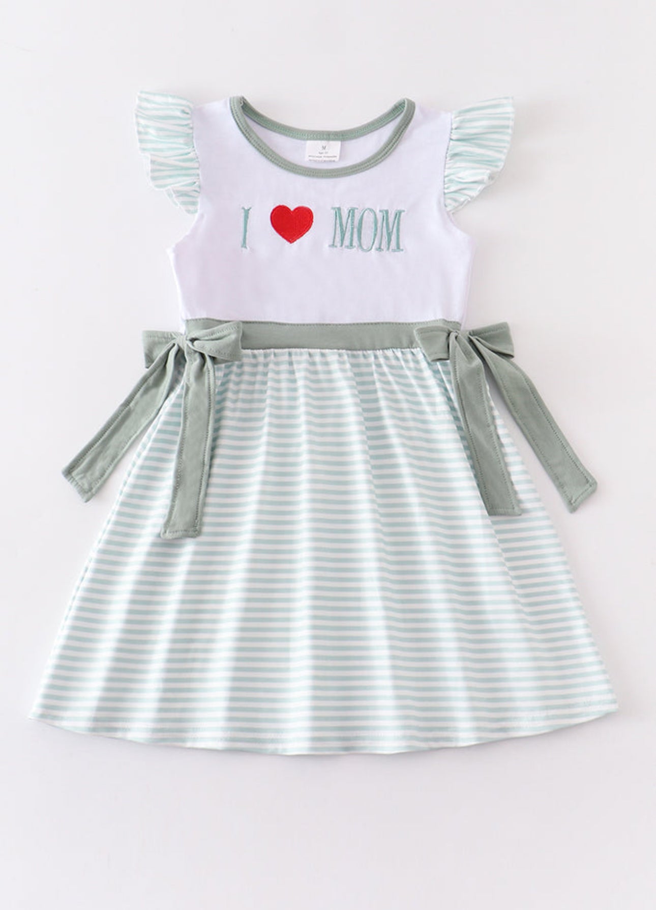 green i love mom dress girls