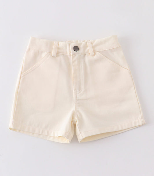 boys beige cargo shorts