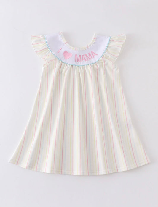 I love Mama stripe dress