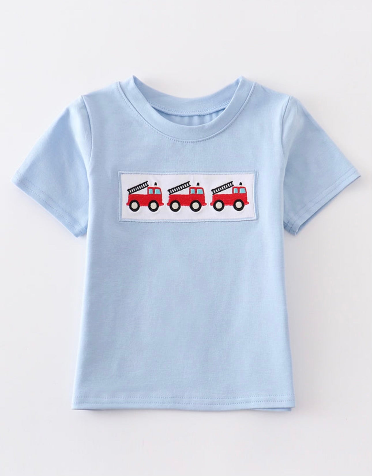 blue fire truck shirt boys