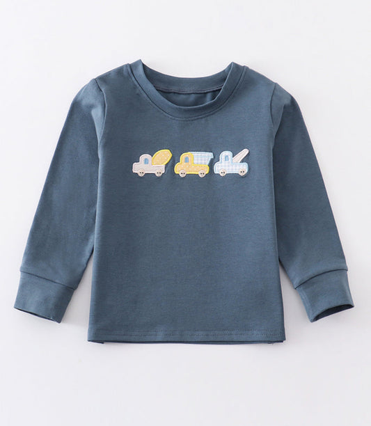 navy construction sweat shirt boys