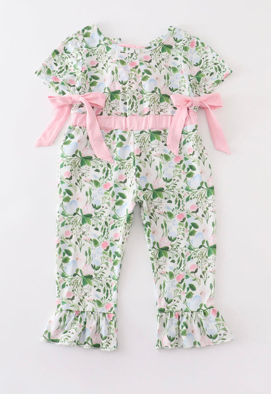 girls floral jumpsuit