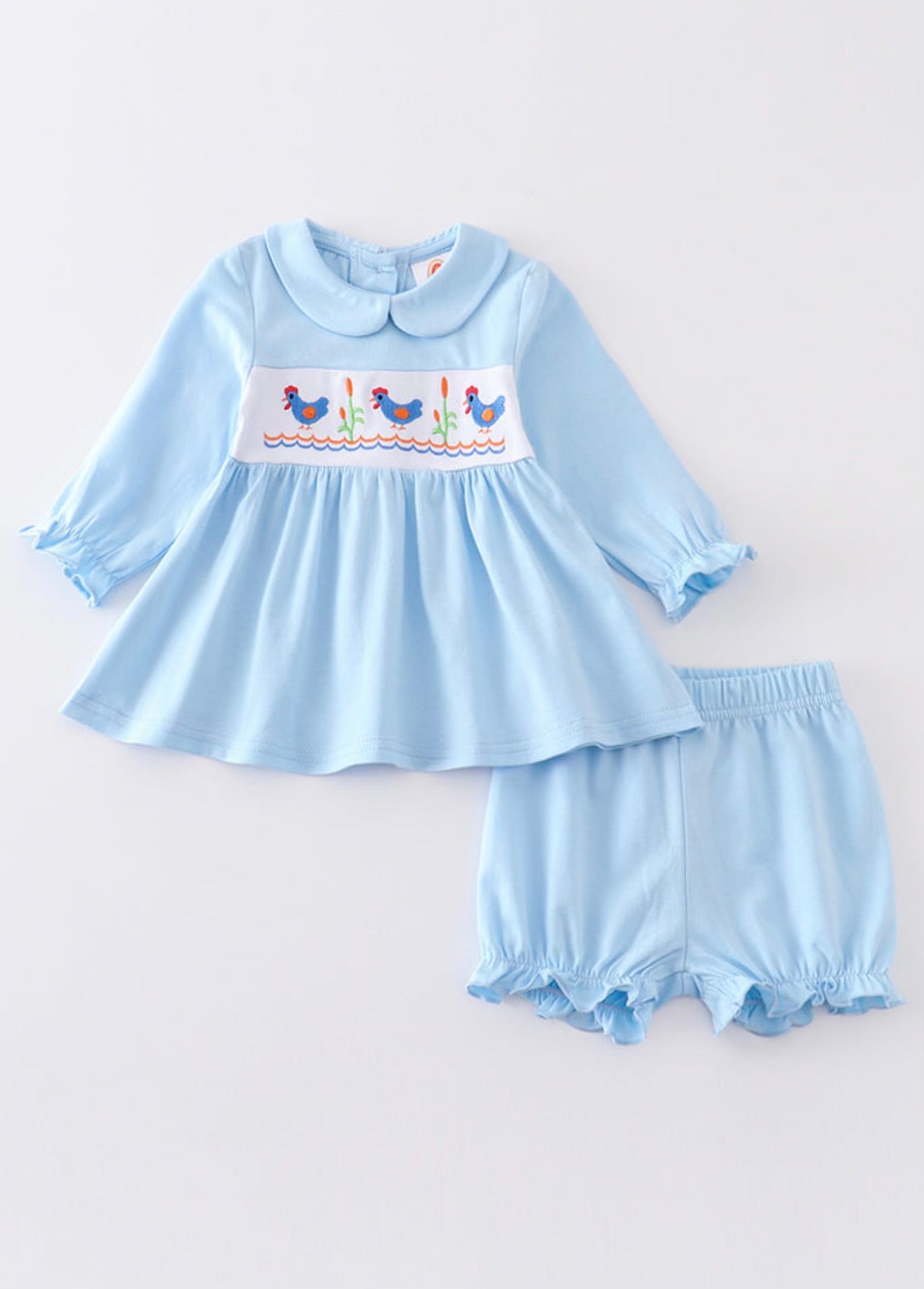 premium embroidery chicken girls set