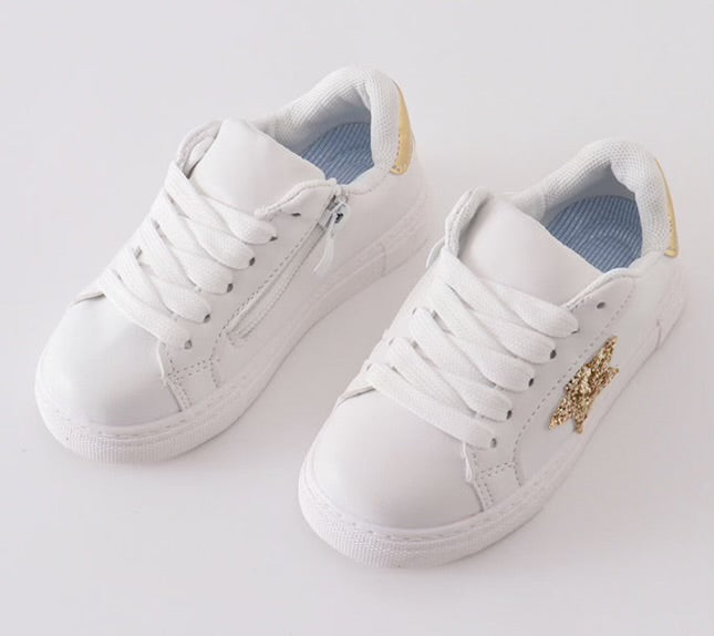 White sneakers gold star