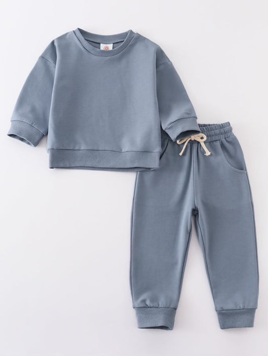 Charcoal sweatshirt and pants set