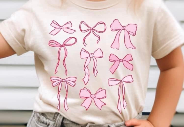 Girls Coquette Bow T-Shirt