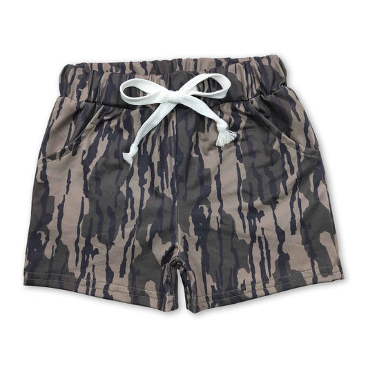 Camo print boys shorts