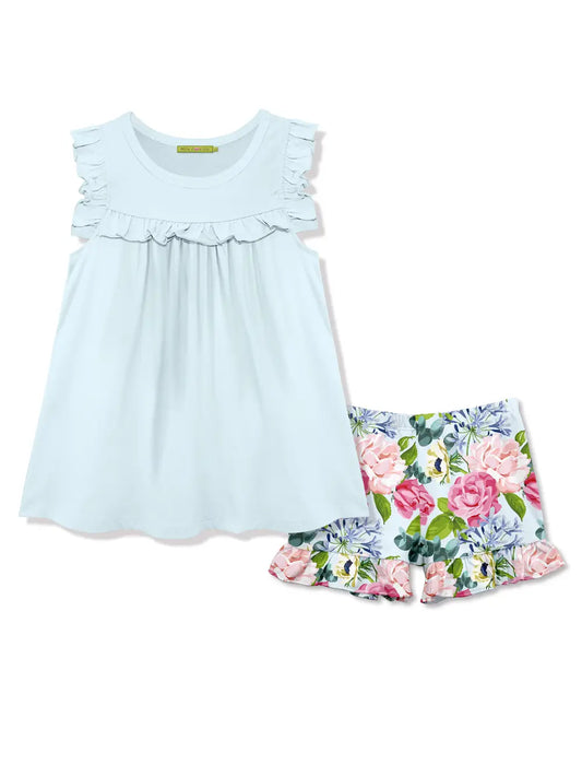 Floral ruffle set