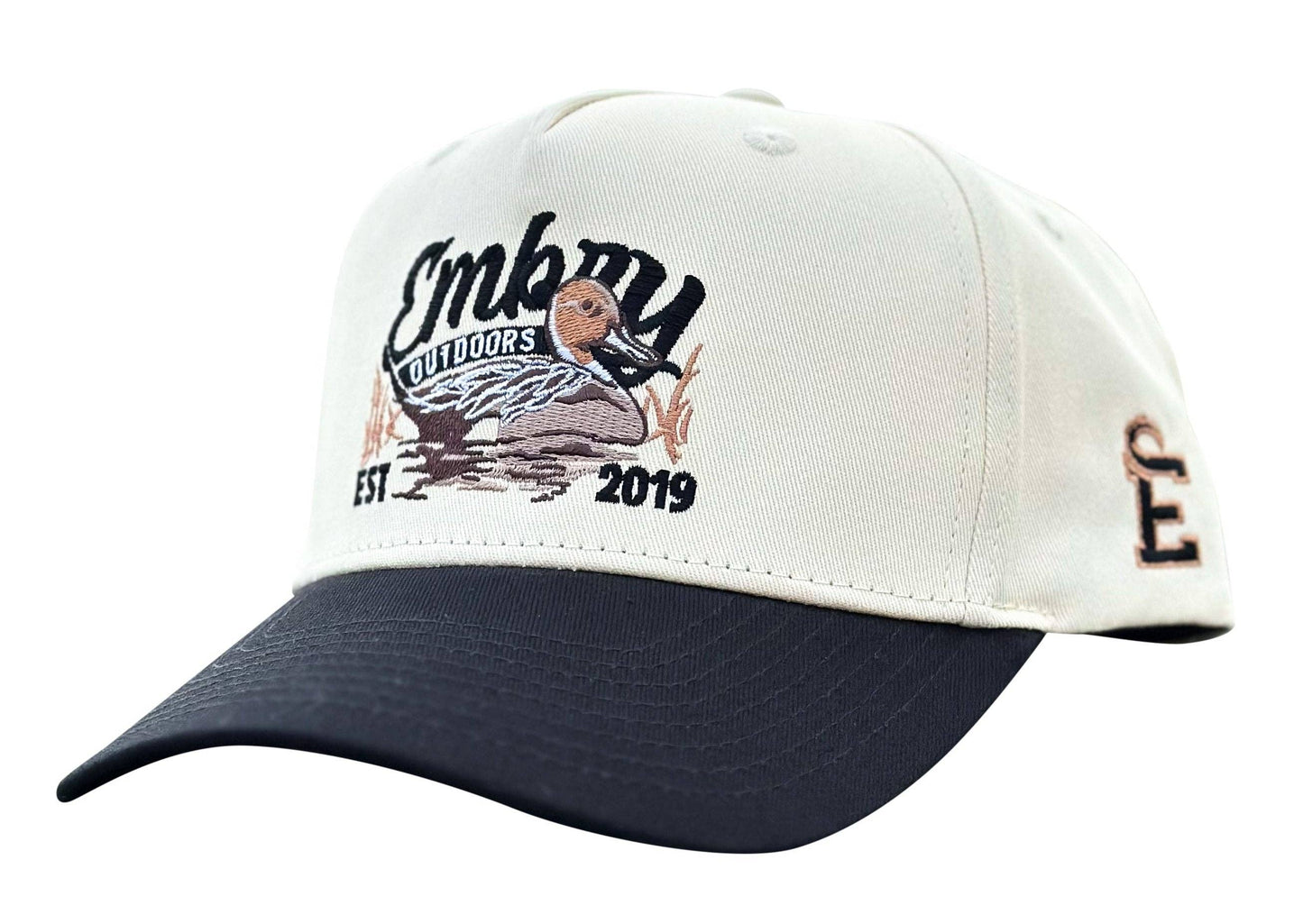 Mens Cream/Black "Sprig" Trucker